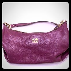 Purple Coach small shoulder purse
